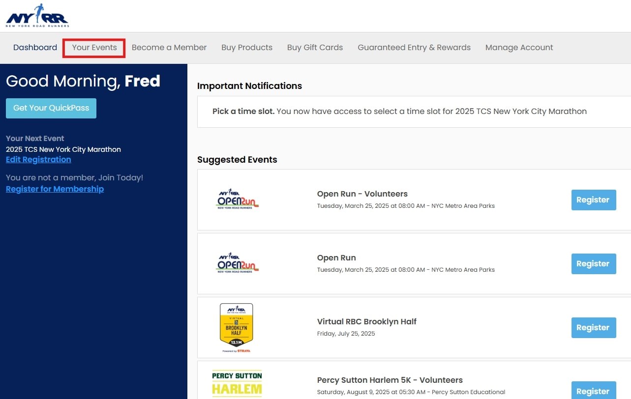 2025 TCSNYC Marathon dashboard screenshot