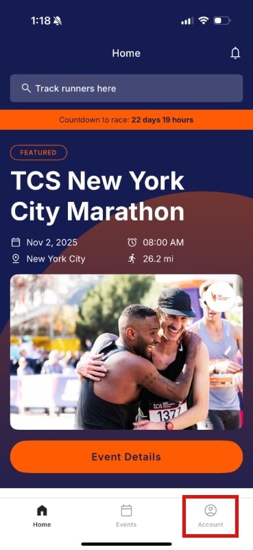 NYRR Mobile App screenshot for confirmation forms
