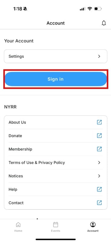 NYRR Mobile App screenshot for confirmation forms