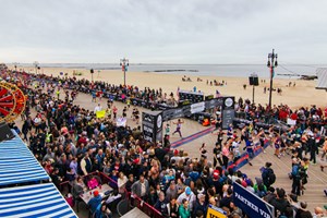NYRR Popular Brooklyn Half Marathon finish line