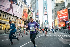 Runners in Times Square.