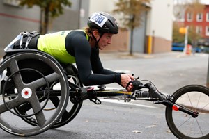 Wheel chair athlete in the 2017 TCS New York City Marathon