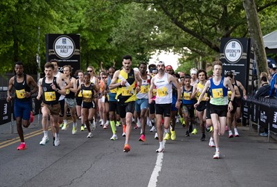 Runners off the start line
