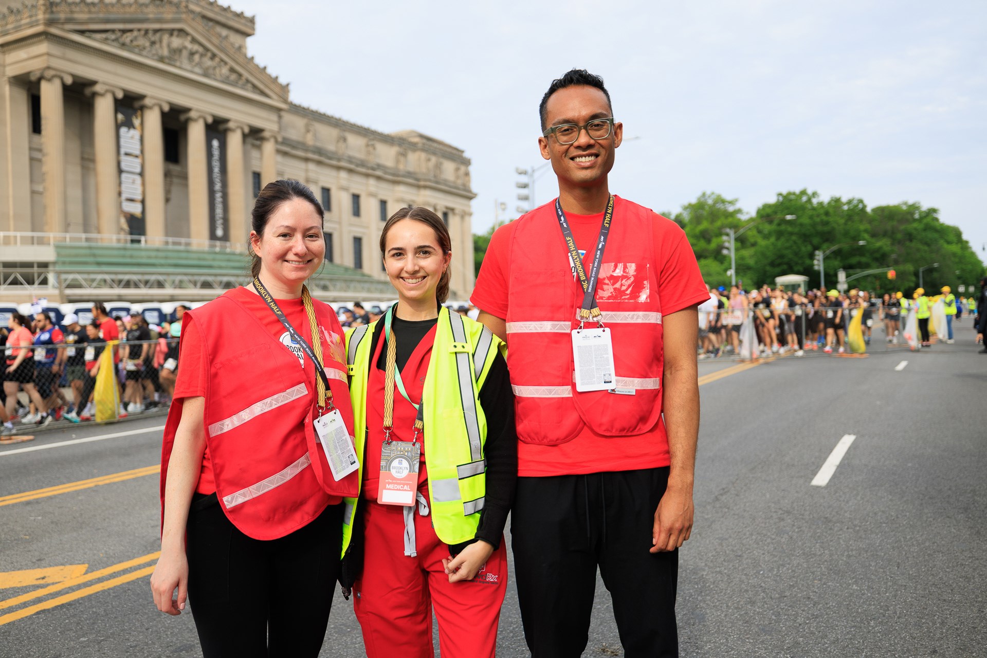 Medical volunteers at the RBC Brooklyn Half