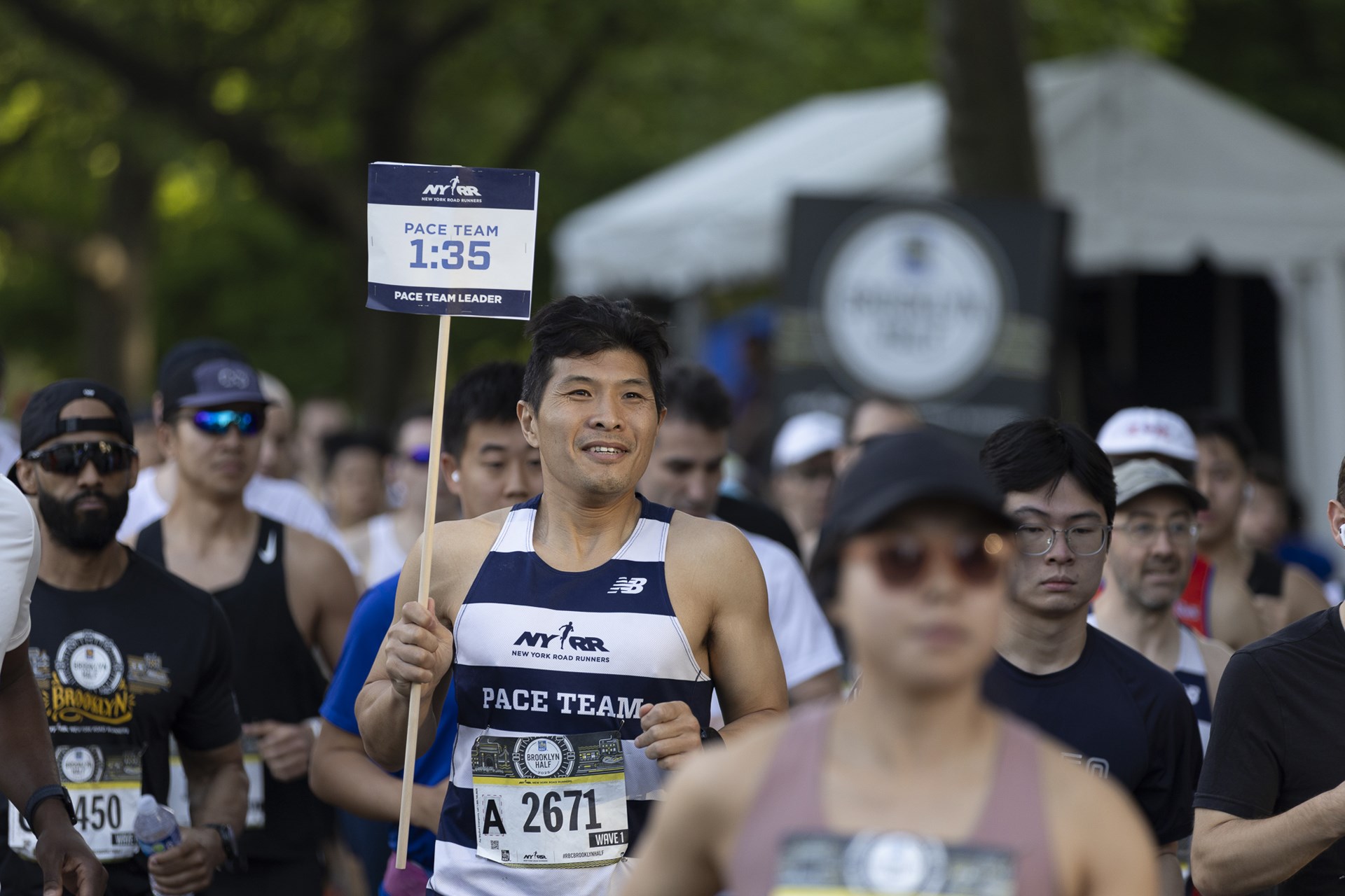 A pacer at the RBC Brooklyn Half