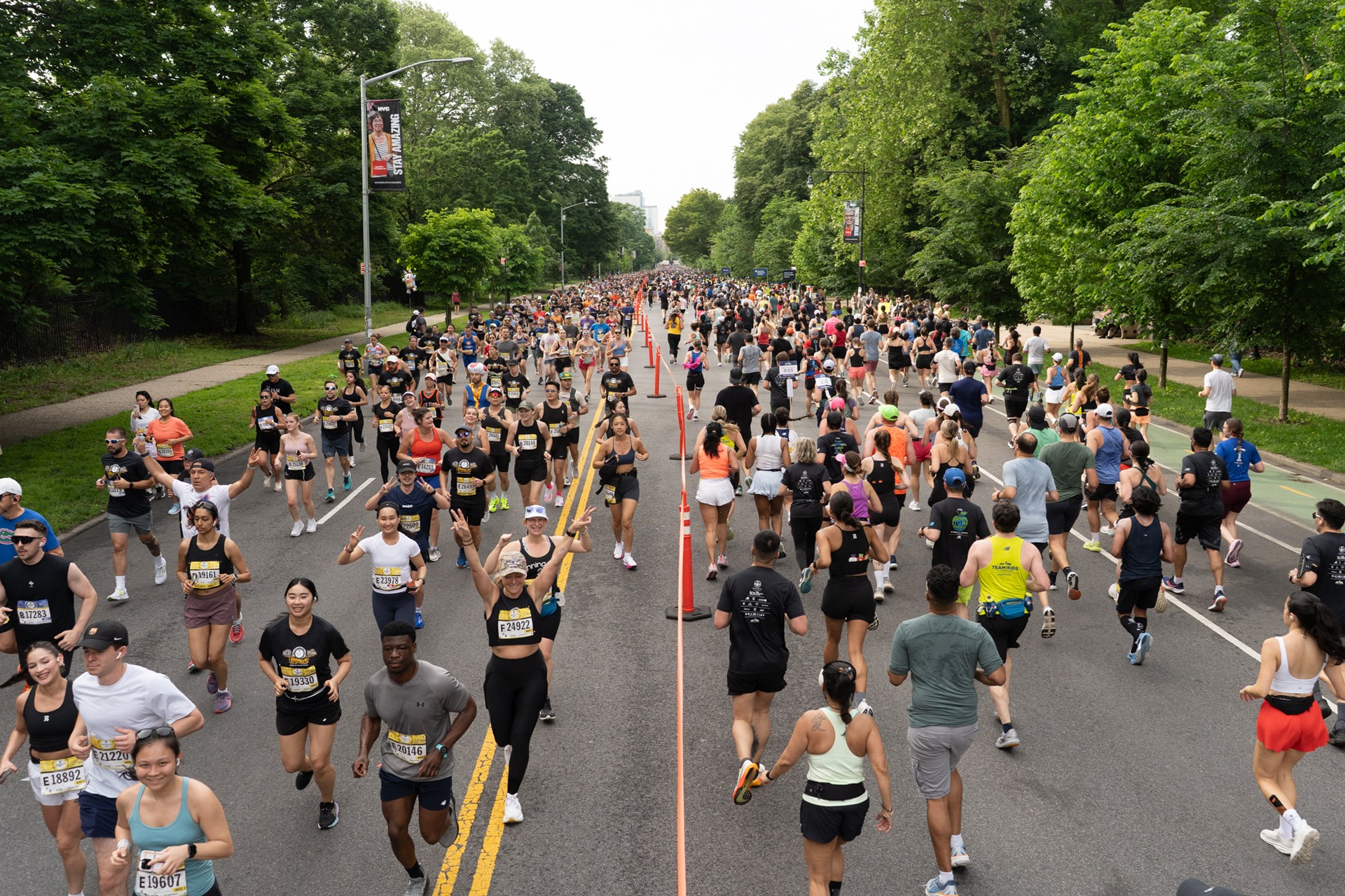 Runners running on the street during the RBC Brooklyn Half
