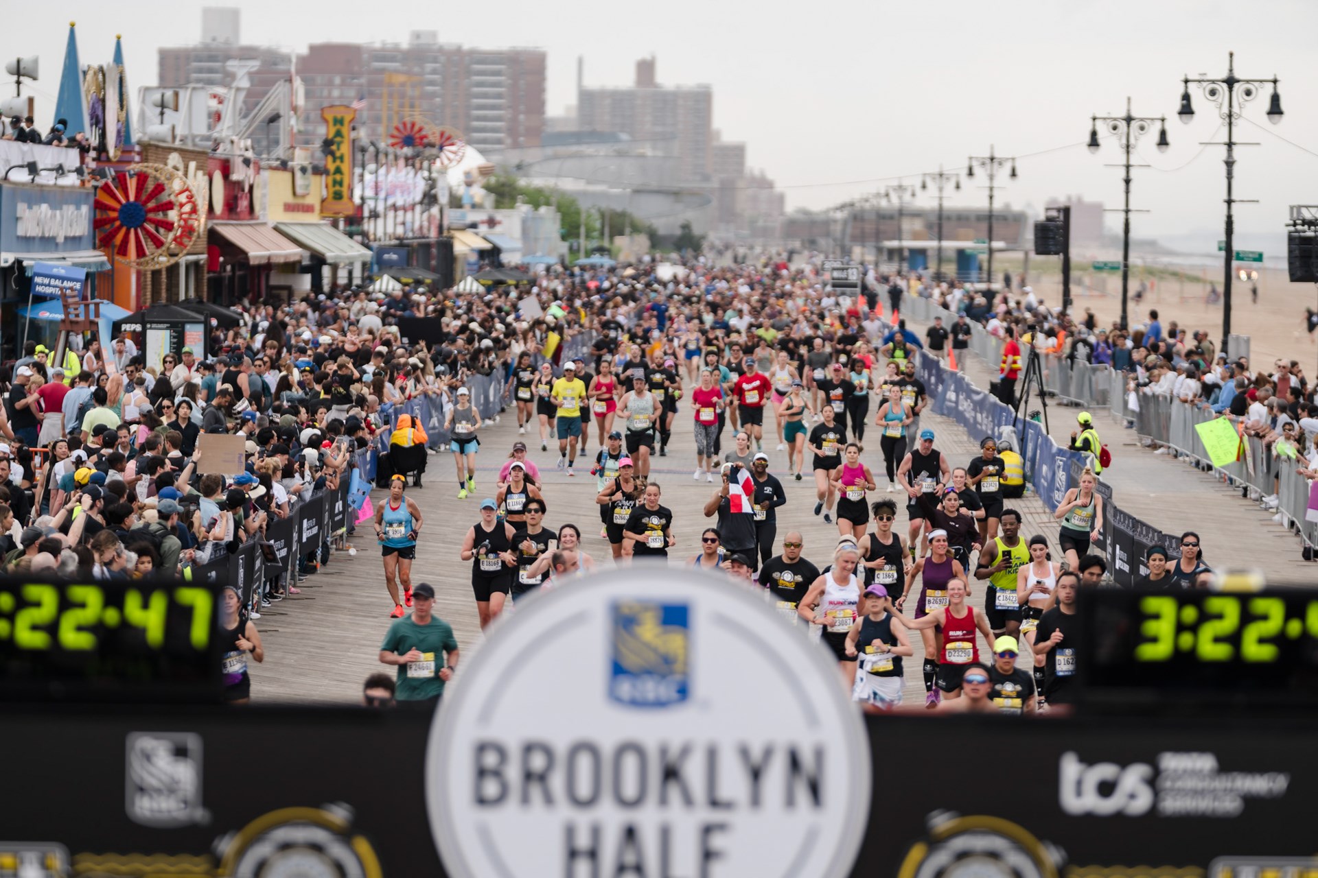 Nearly 28,500 finishers crossing the 2025 RBC Brooklyn Half