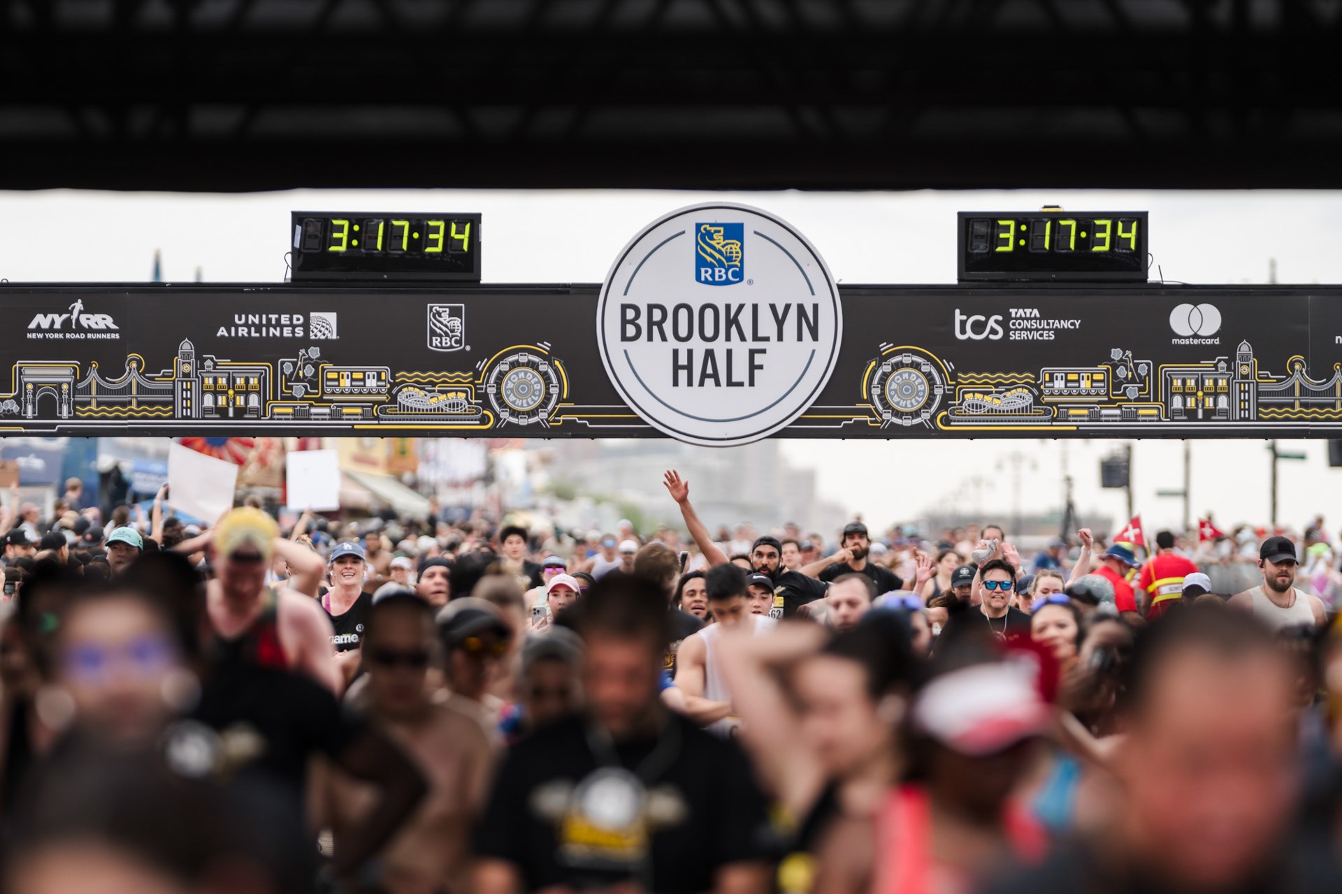 Nearly 28,500 finishers crossing the 2025 RBC Brooklyn Half