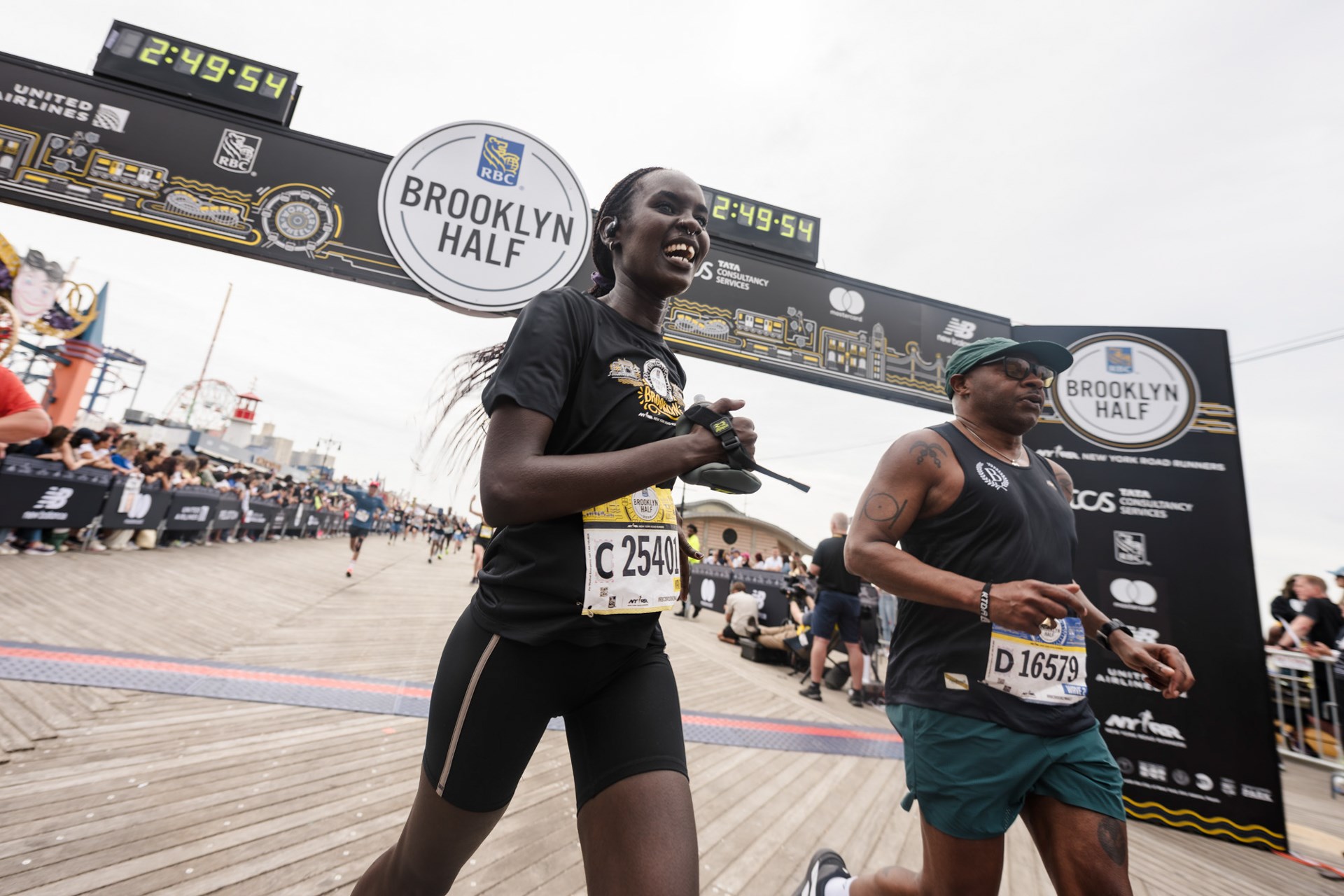 Nearly 28,500 finishers crossing the 2025 RBC Brooklyn Half
