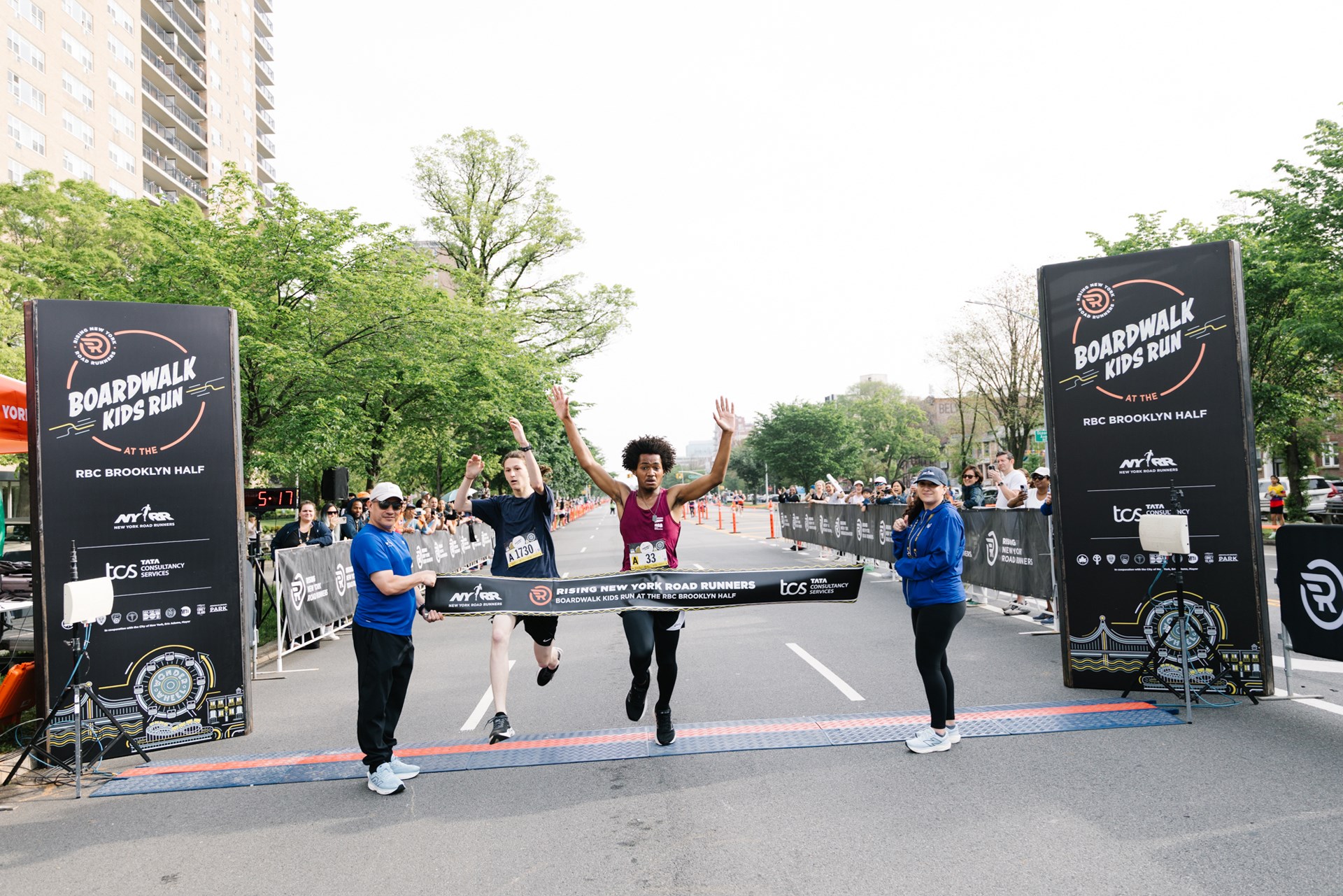 Young Rising runners at the 2025 Boardwalk Kids Run at the RBC Brooklyn Half