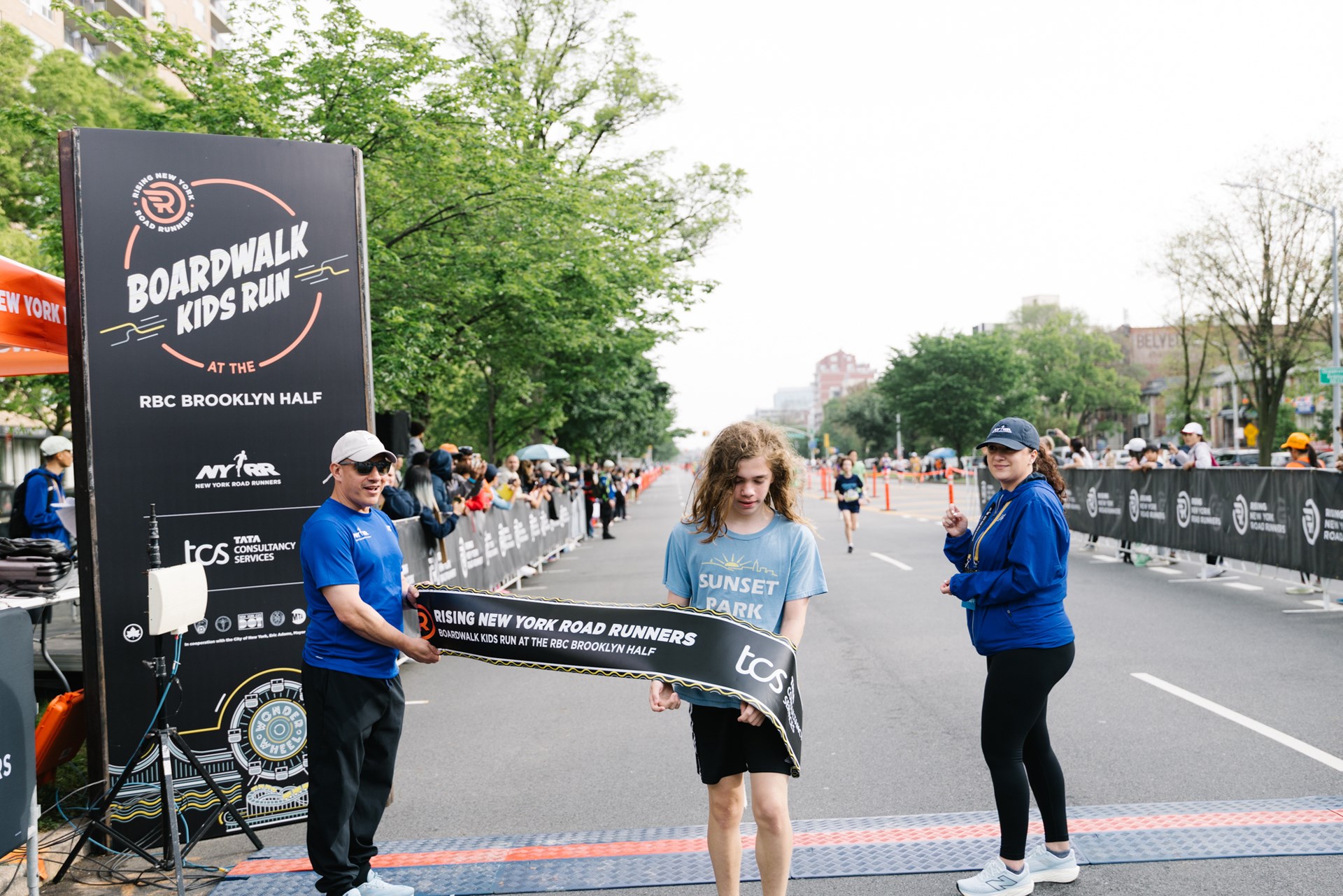 Young Rising runners at the 2025 Boardwalk Kids Run at the RBC Brooklyn Half