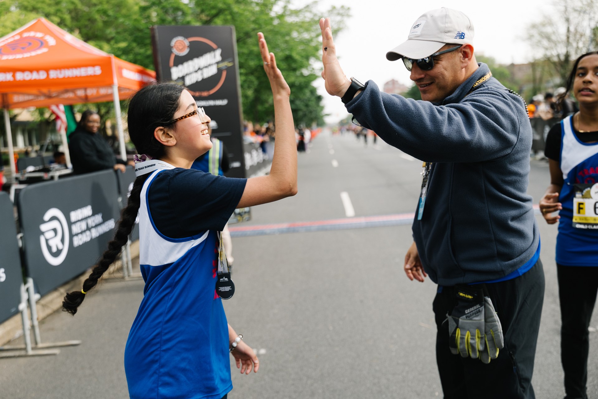 Young Rising runners at the 2025 Boardwalk Kids Run at the RBC Brooklyn Half