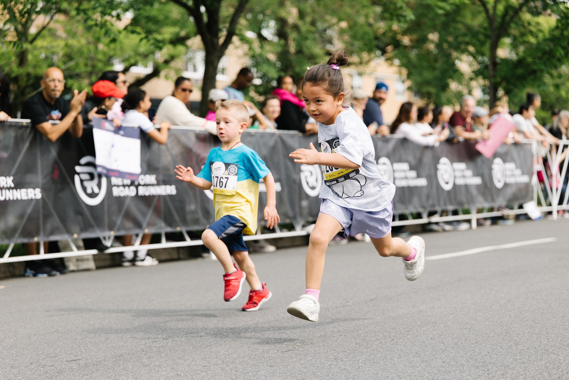 Young Rising runners at the 2025 Boardwalk Kids Run at the RBC Brooklyn Half