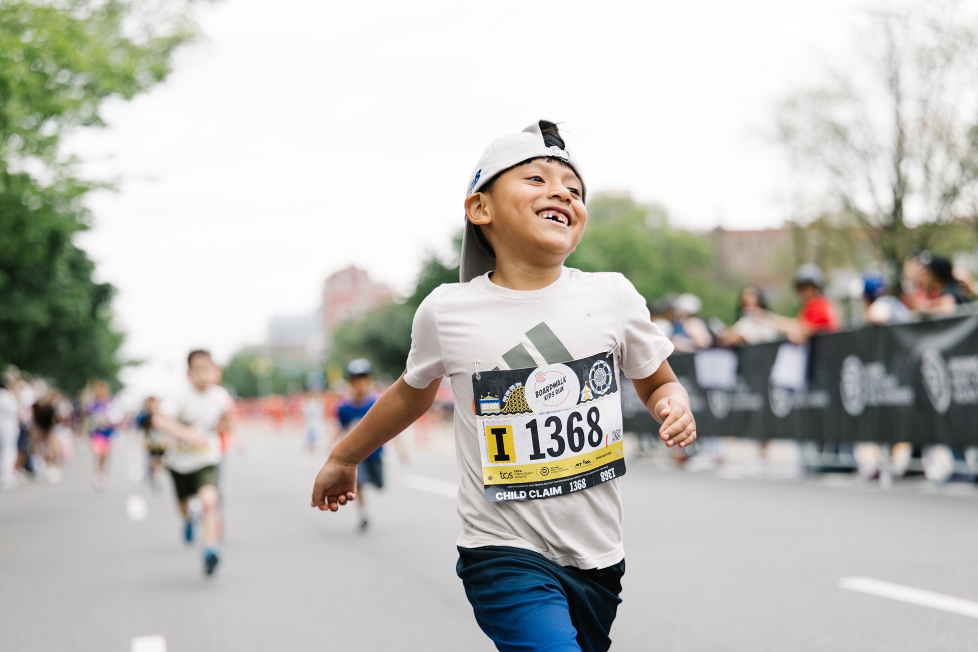 Young Rising runners at the 2025 Boardwalk Kids Run at the RBC Brooklyn Half