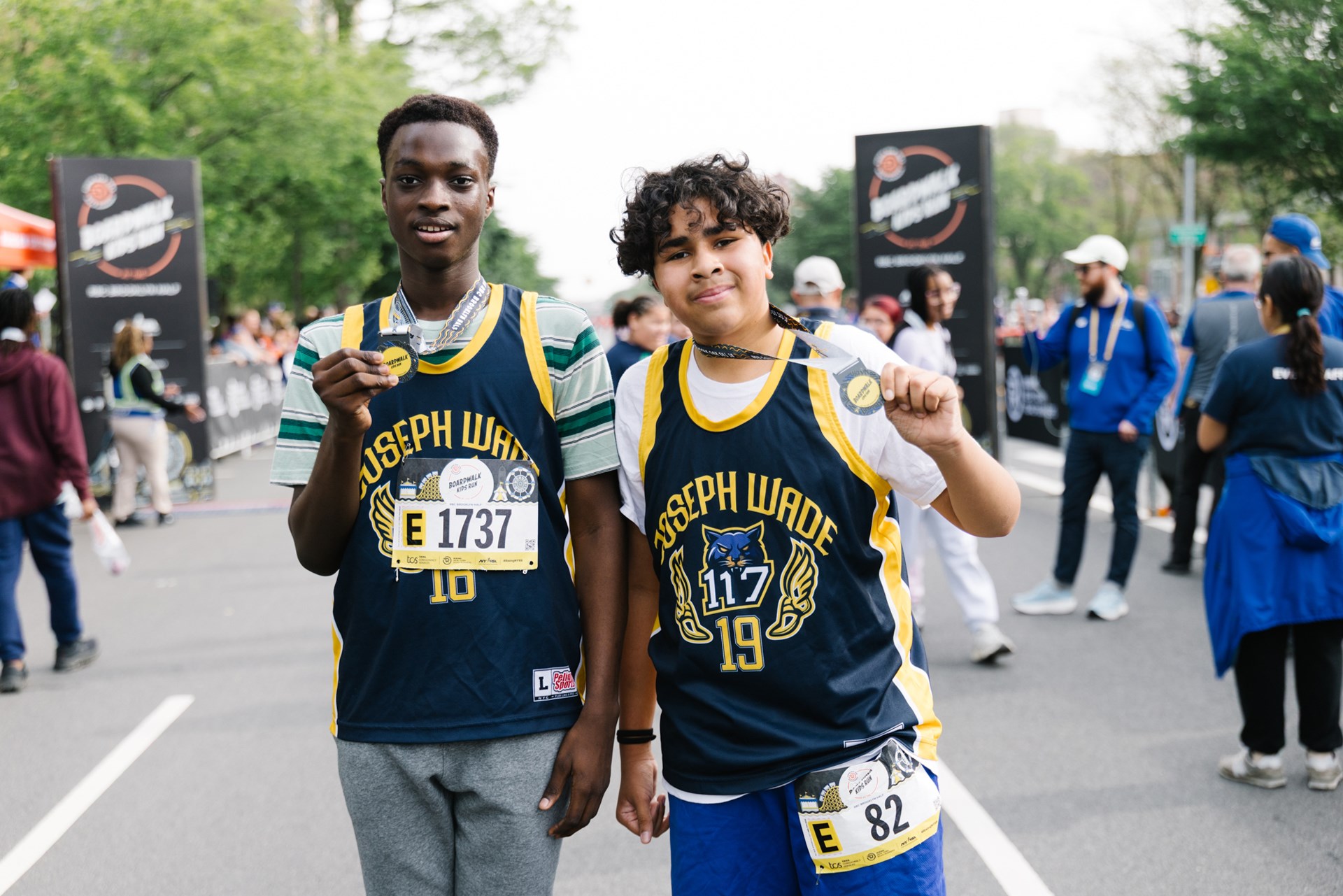 Young Rising runners at the 2025 Boardwalk Kids Run at the RBC Brooklyn Half