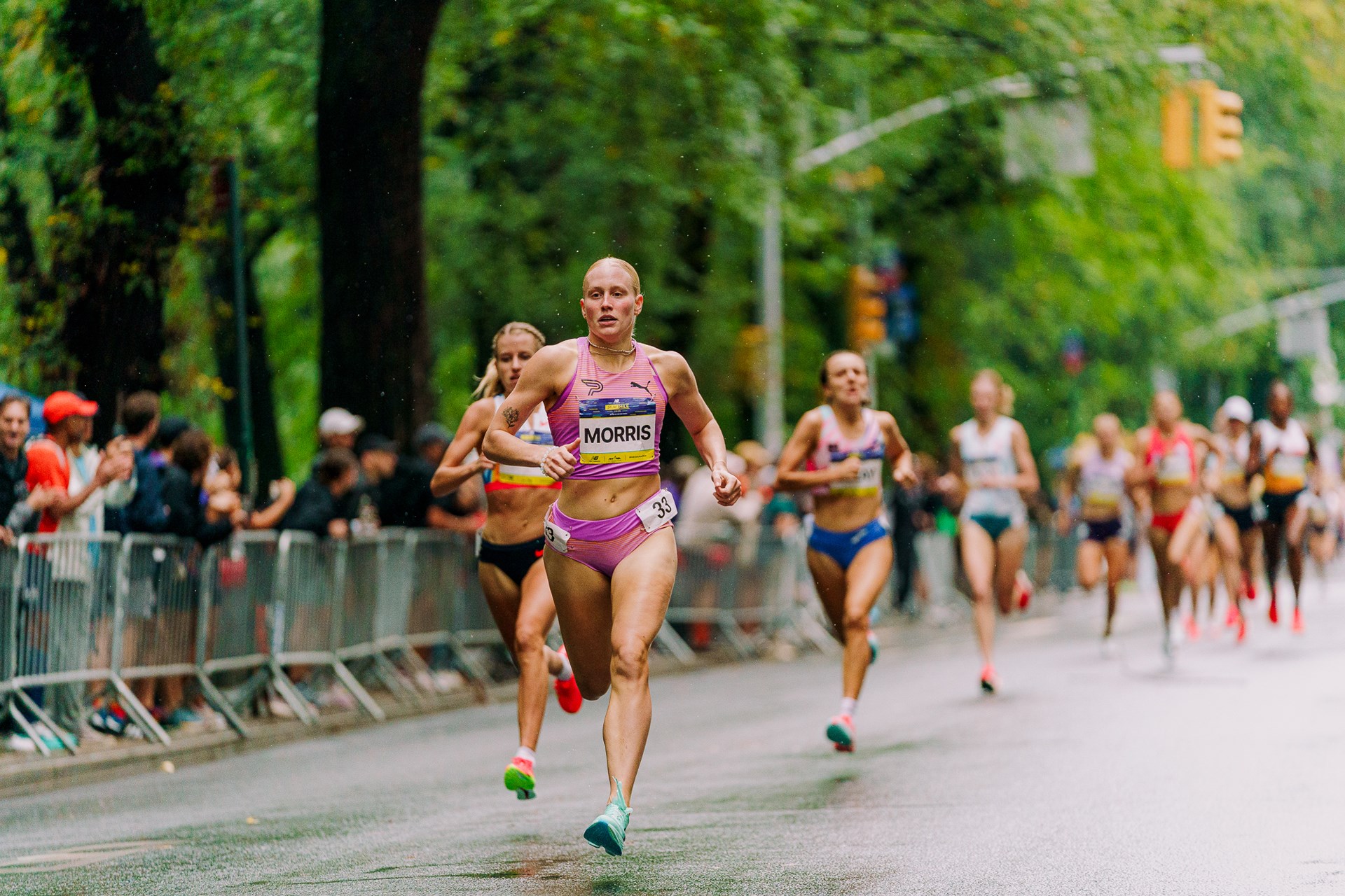 Runners at the 2025 5th Ave Mile