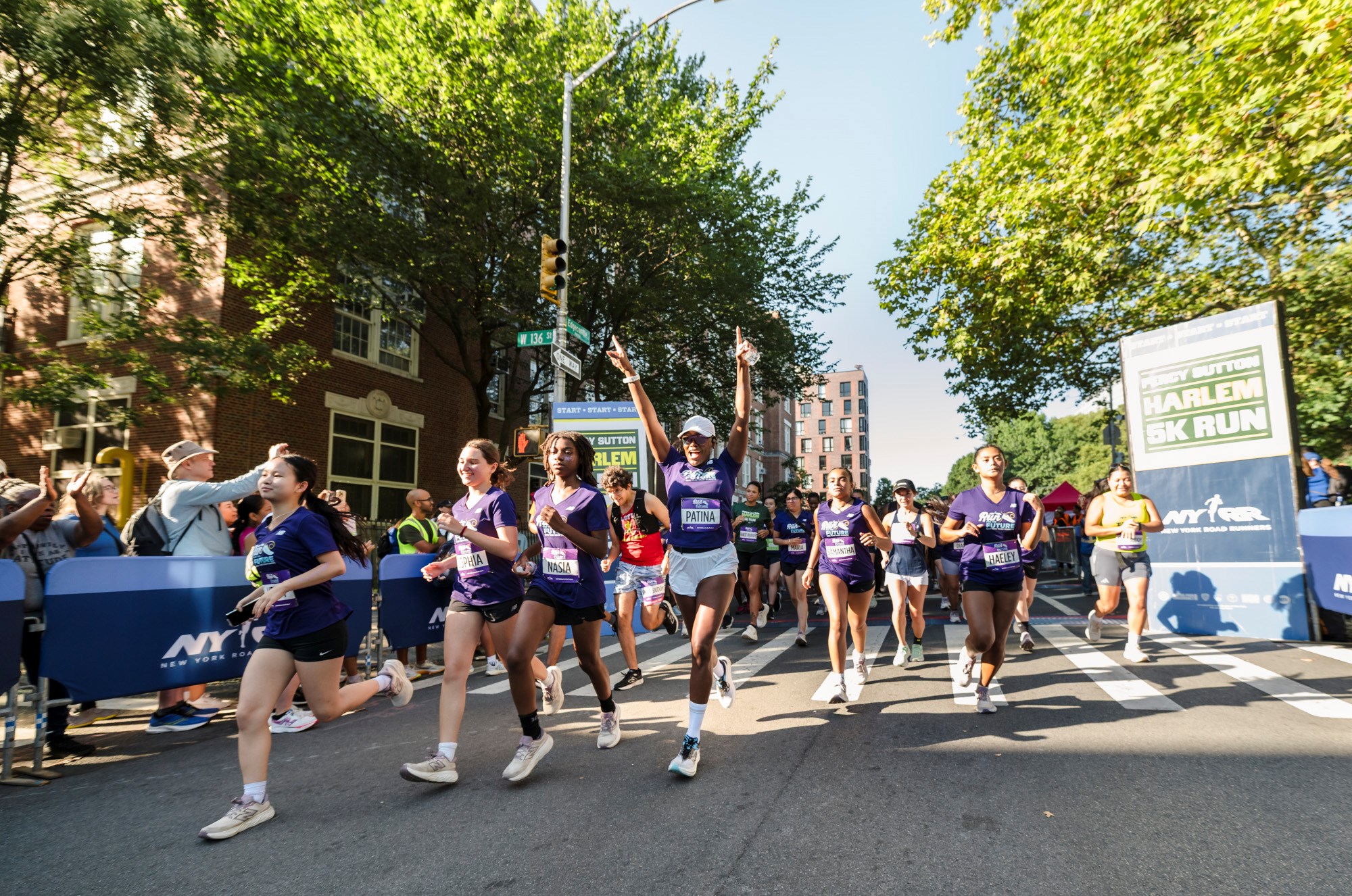 Run for the Future participants at the 2025 Percy Sutton Harlem 5K