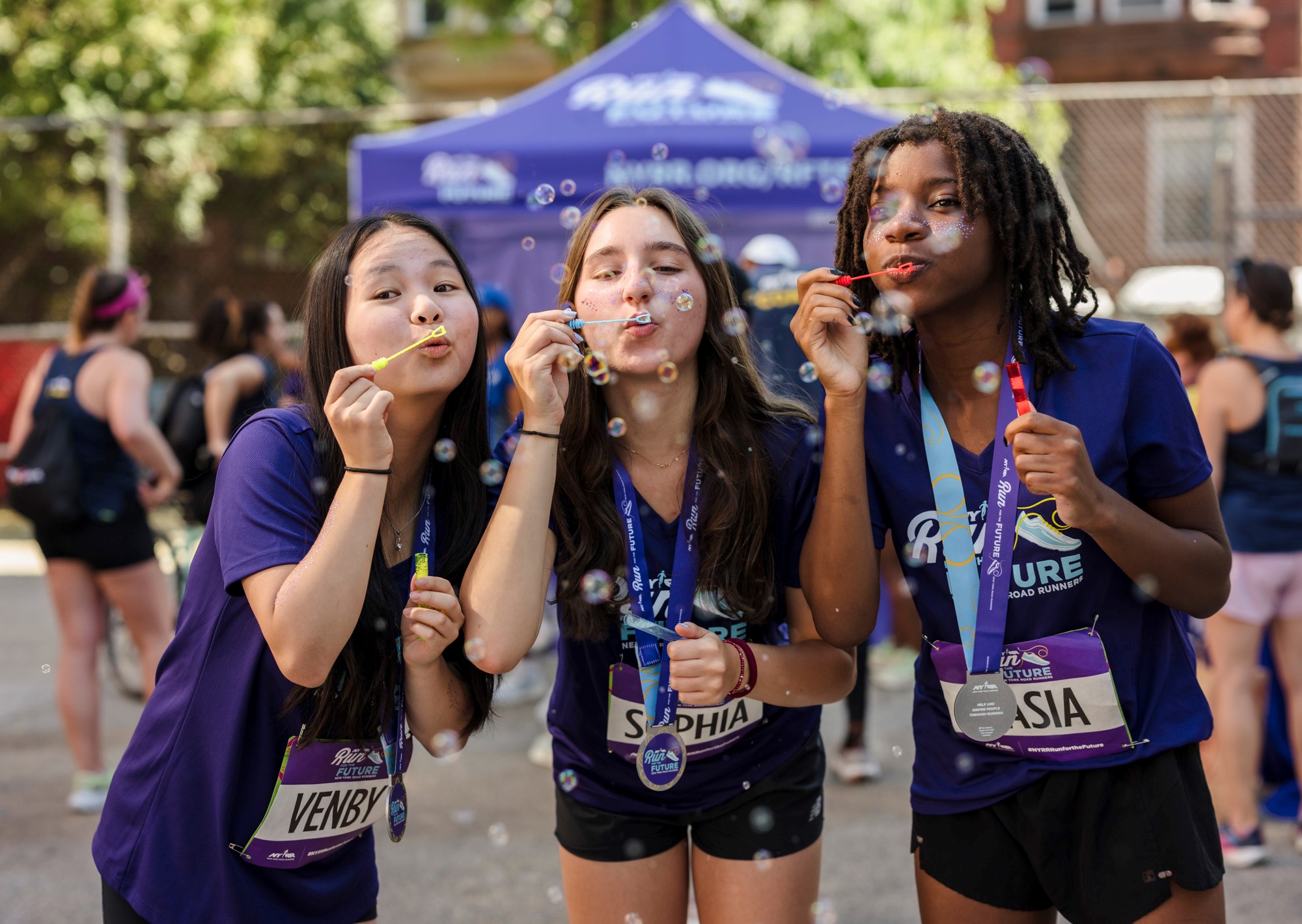Run for the Future participants at the 2025 Percy Sutton Harlem 5K