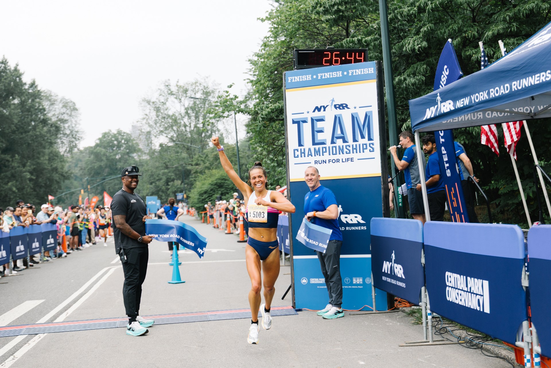 Team Champs participant finishing