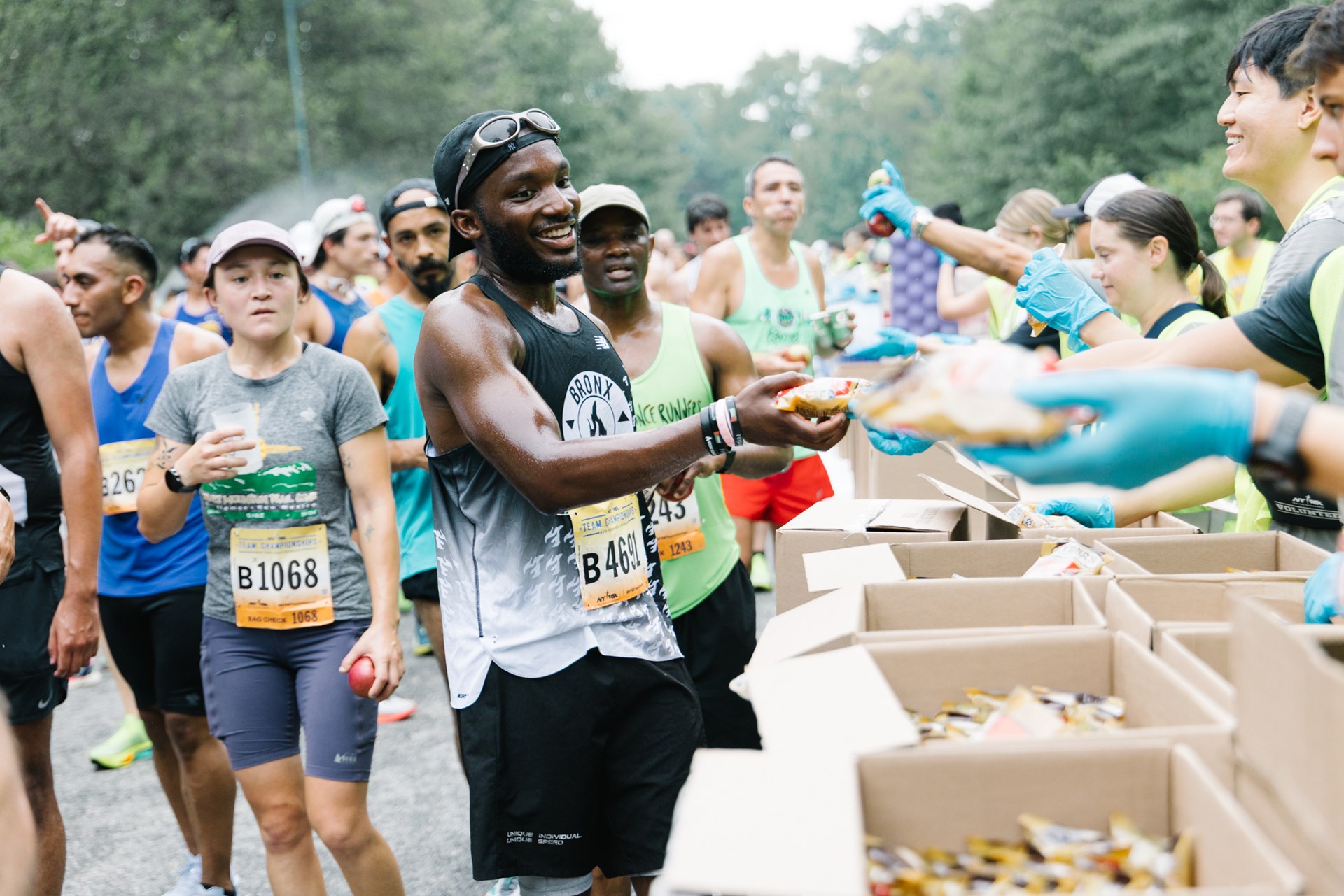 Team Champs participant grabbing snacks