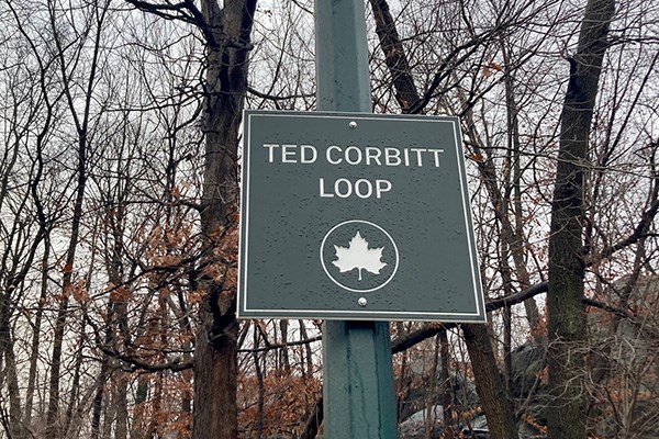 Ted Corbitt Loop sign in Central Park