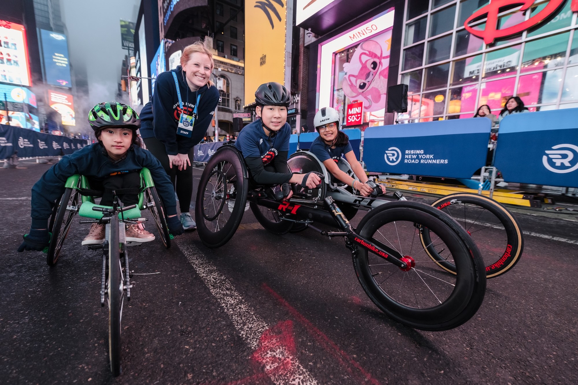 Times Square Kids Run youth wheelchair athlete