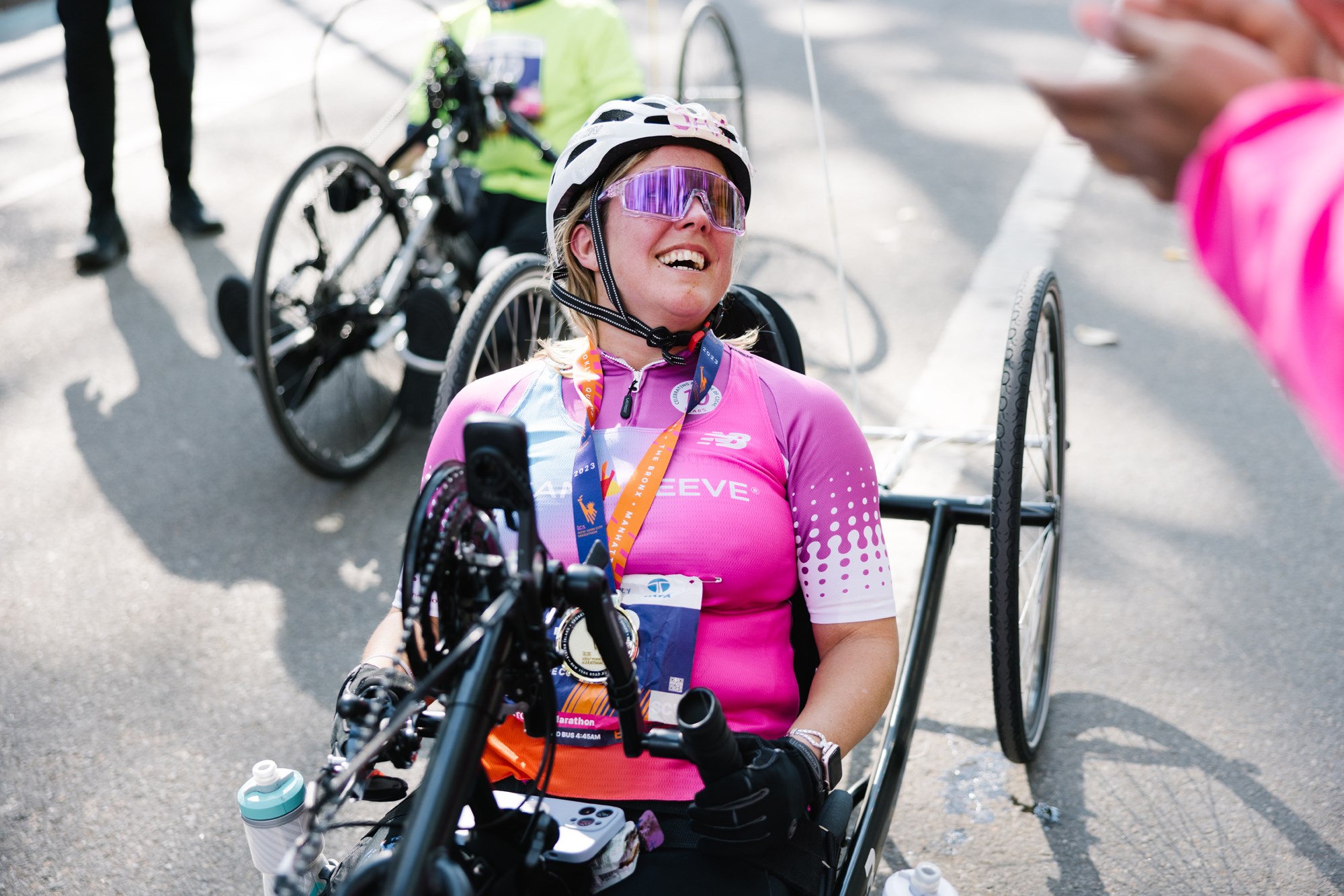 AWD woman at the finish