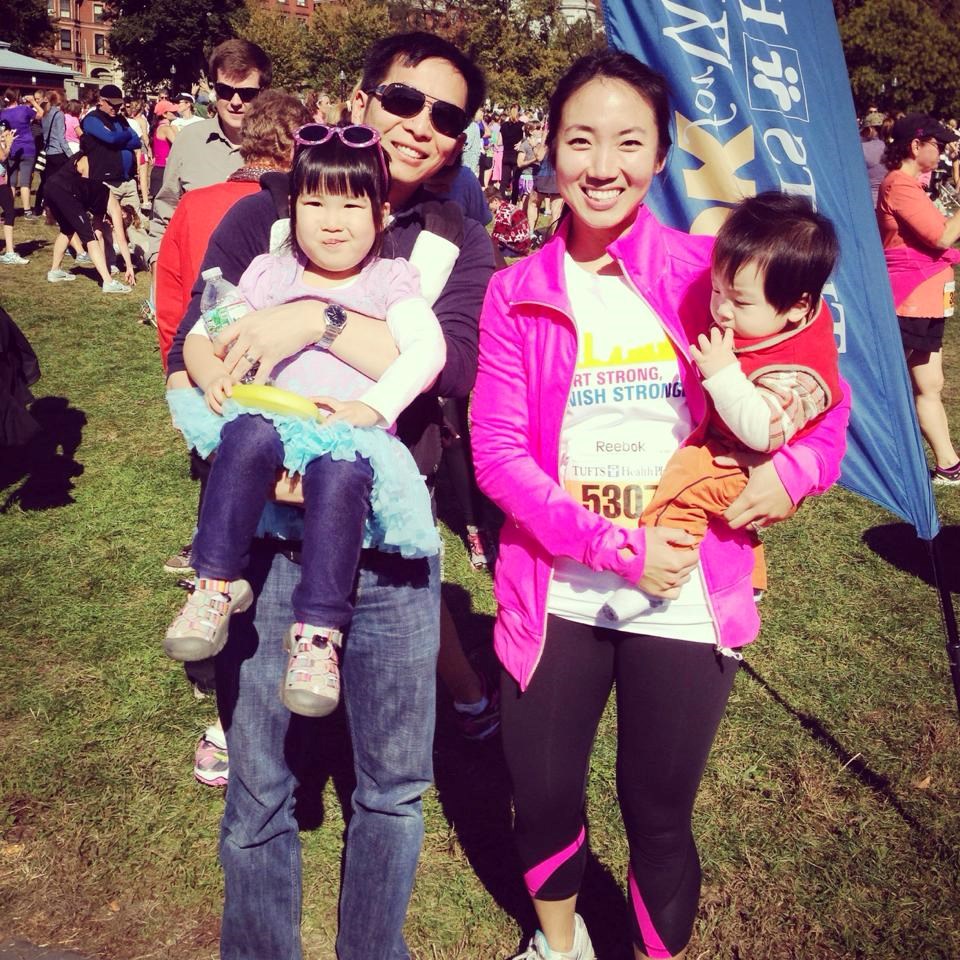Carolyn Su at the Women's 10K in Boston in 2013