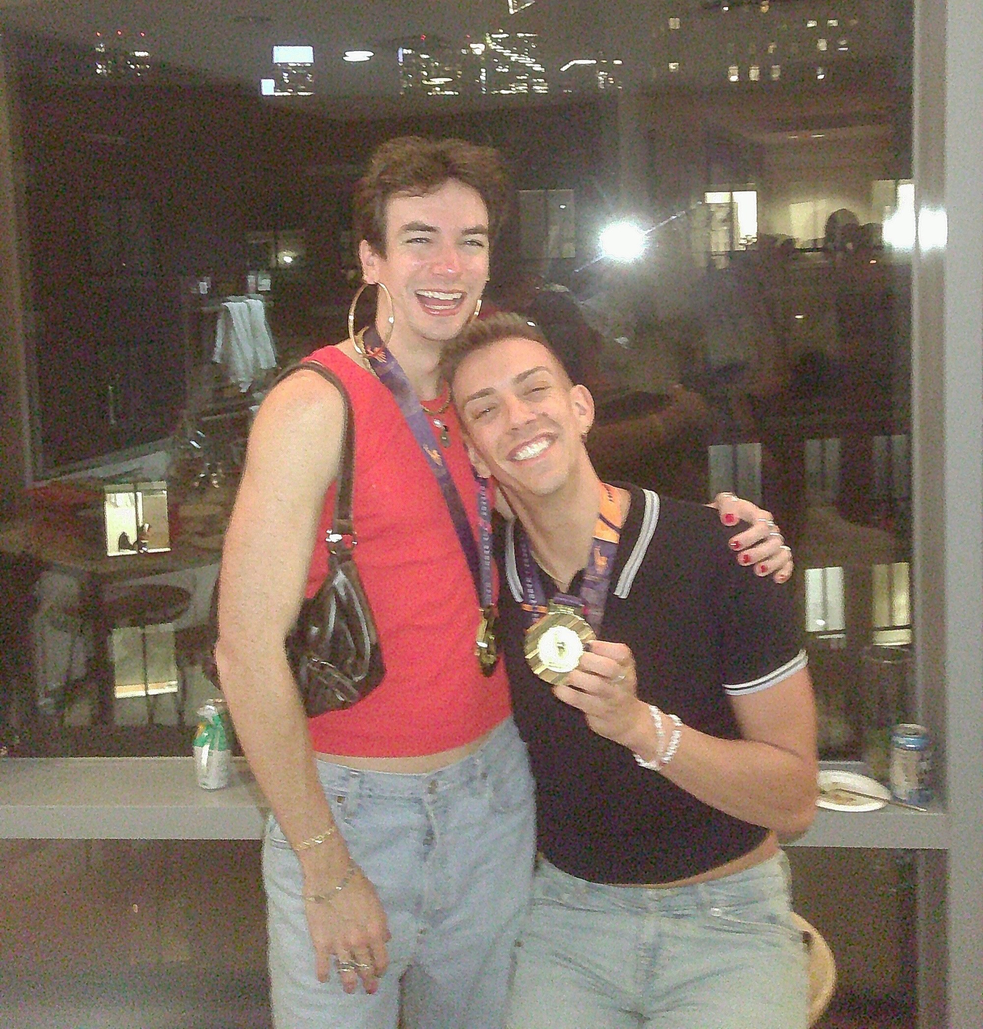 J Solle with Pat Monroe after the TCS New York City Marathon