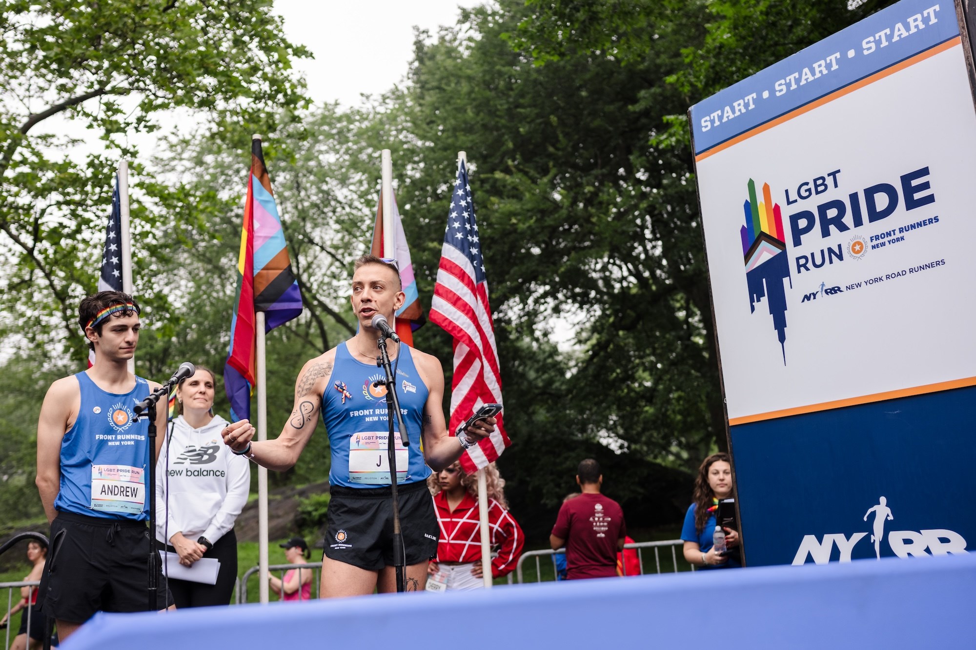 J Solle at the start of the Front Runners Front Runners New York LGBT Pride Run