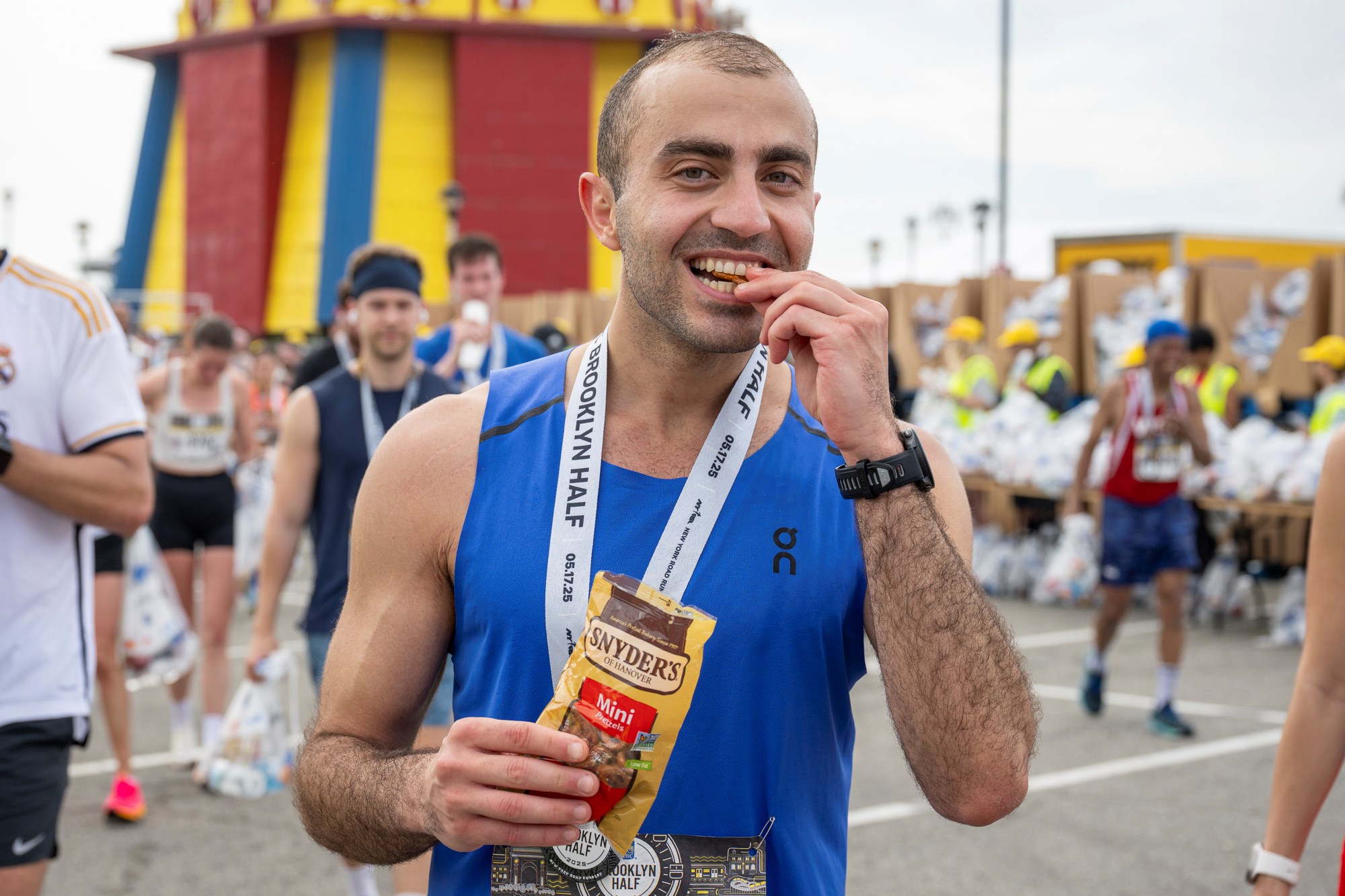 2025 RBC BrooklynHalf finisher with medal
