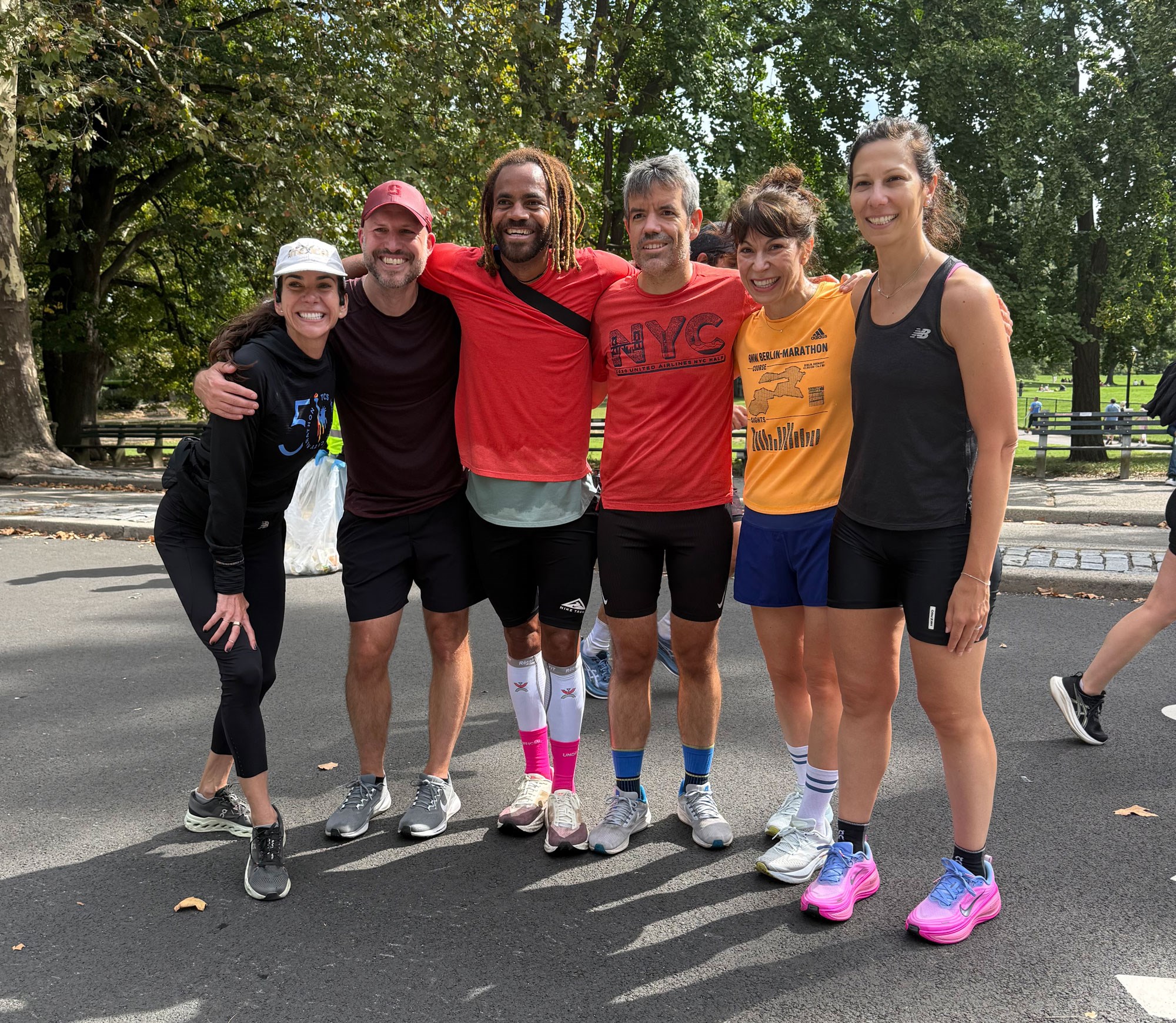 Roberto Mandje in Central Park with other runners in 2025