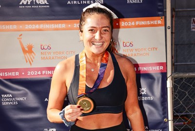 Team Inspire member Relly Ladner at the TCS New York City Marathon