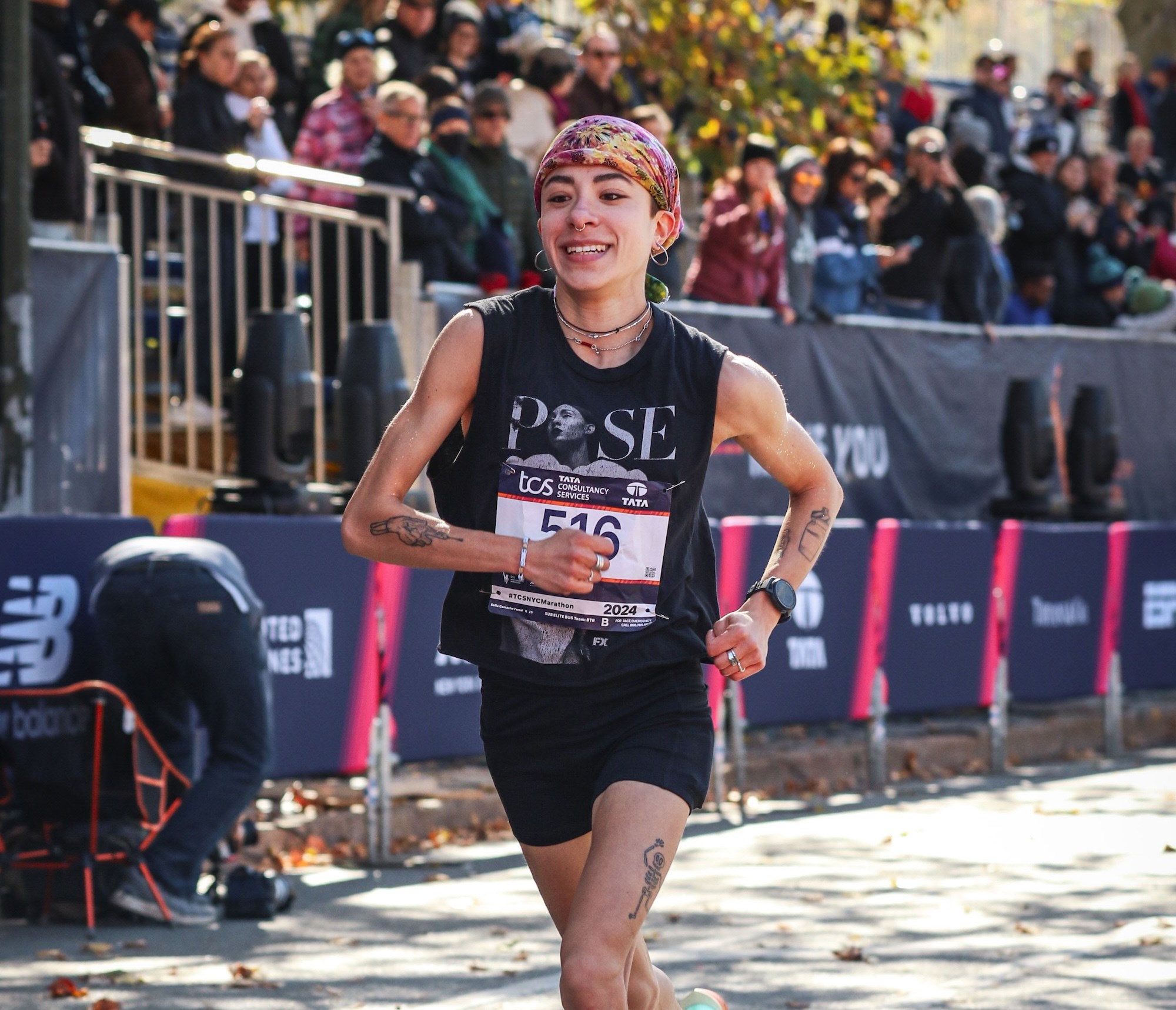Sof Camacho at the 2024 TCS New York City Marathon