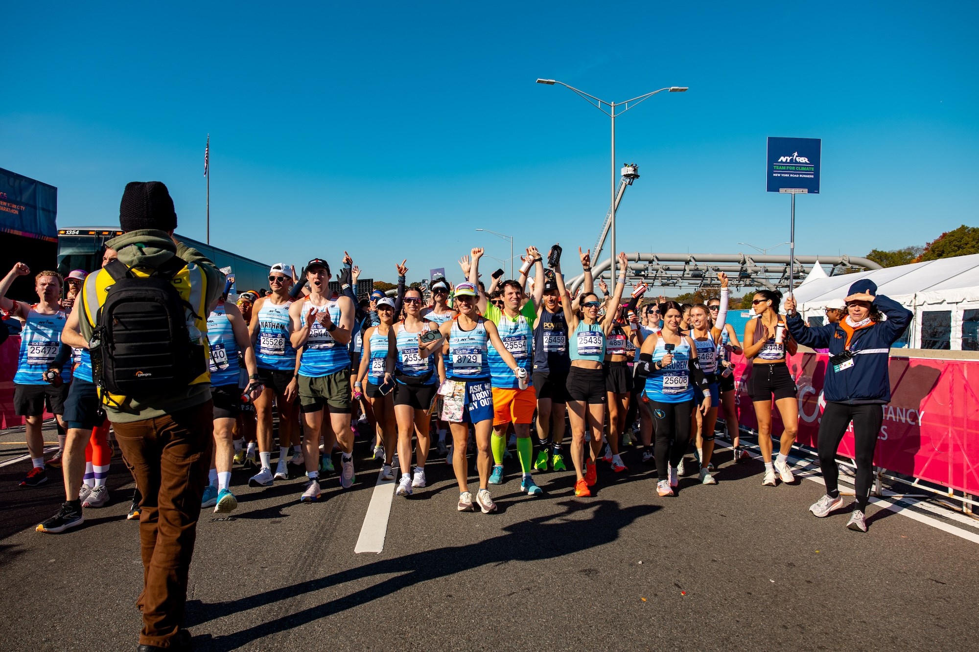 Team for Climat at the start of the TCS New York City Marathon