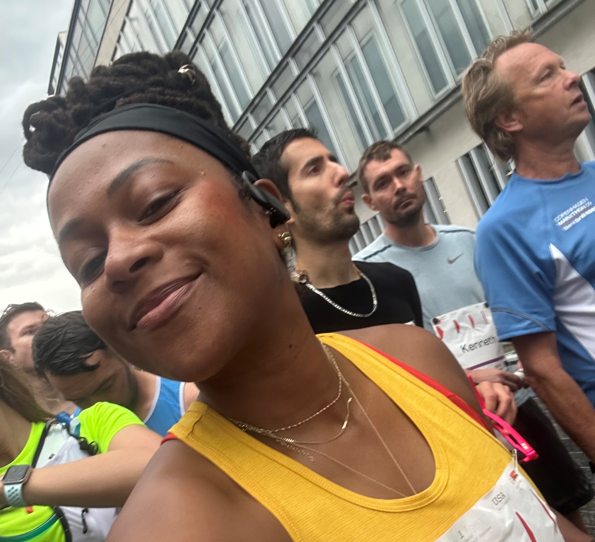 Victoria Fortune before the start of the 2025 Copenhagen Half Marathon.