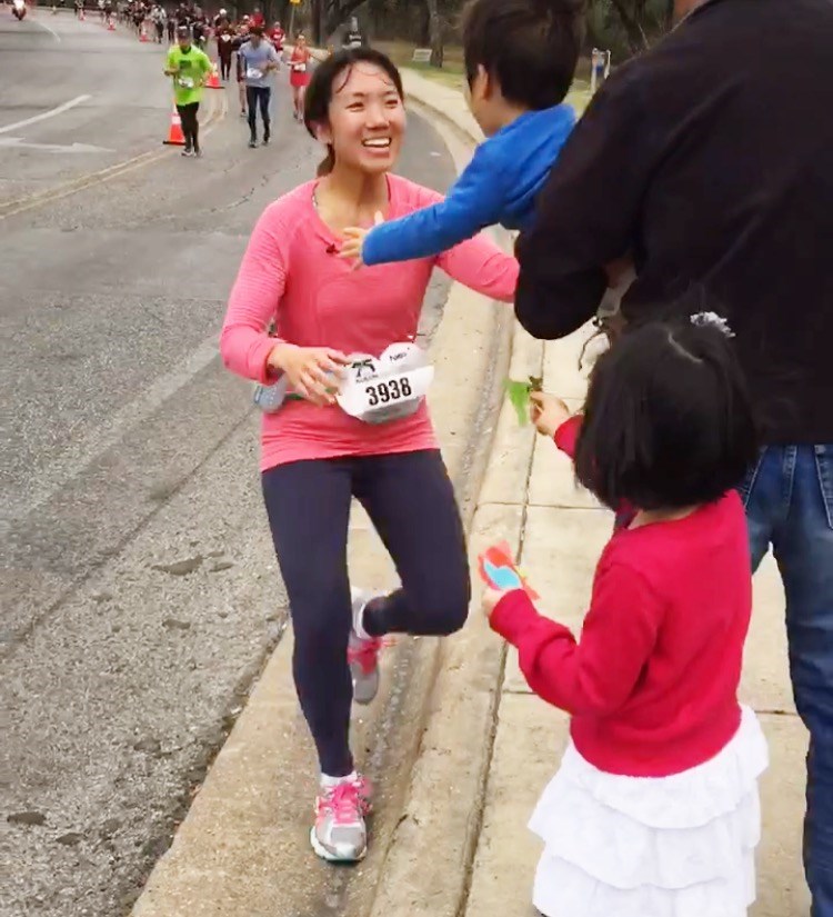 Carolyn Su at the Austin Marathon