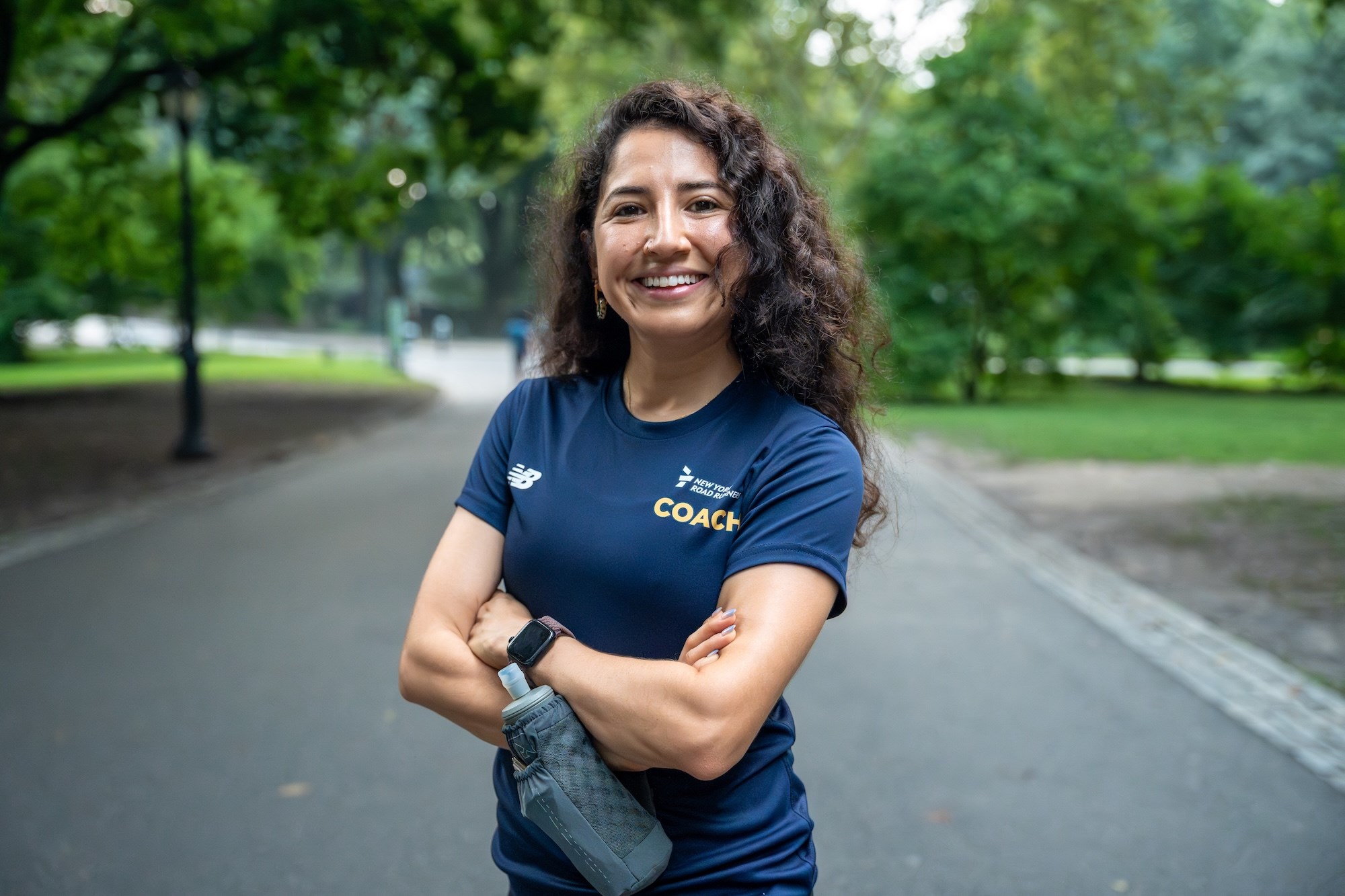 NYRR Group Training Coach Nunny Reyes in Central Park
