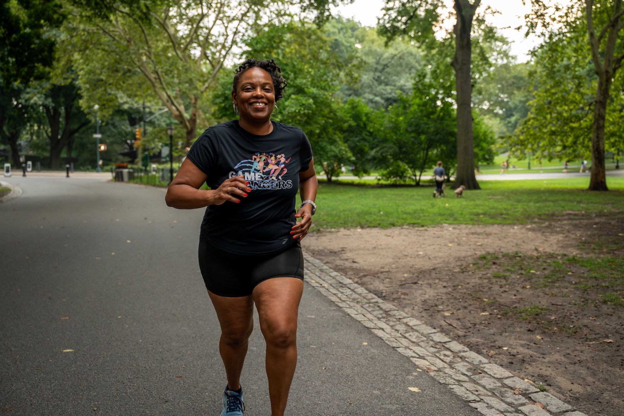 Game Changers Coach Toni Chatmon in Central Park