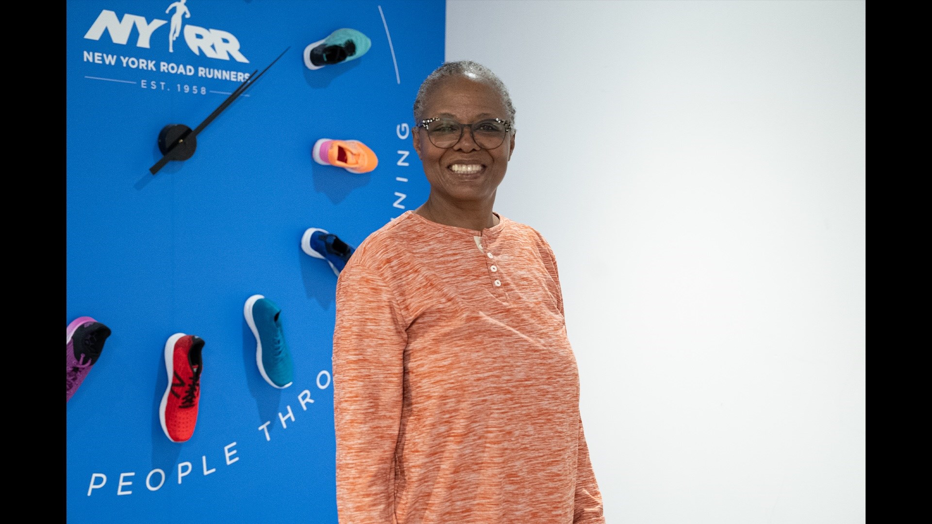 Volunteer Hall of Fame Inductee Darnley Simon at the NYRR office.