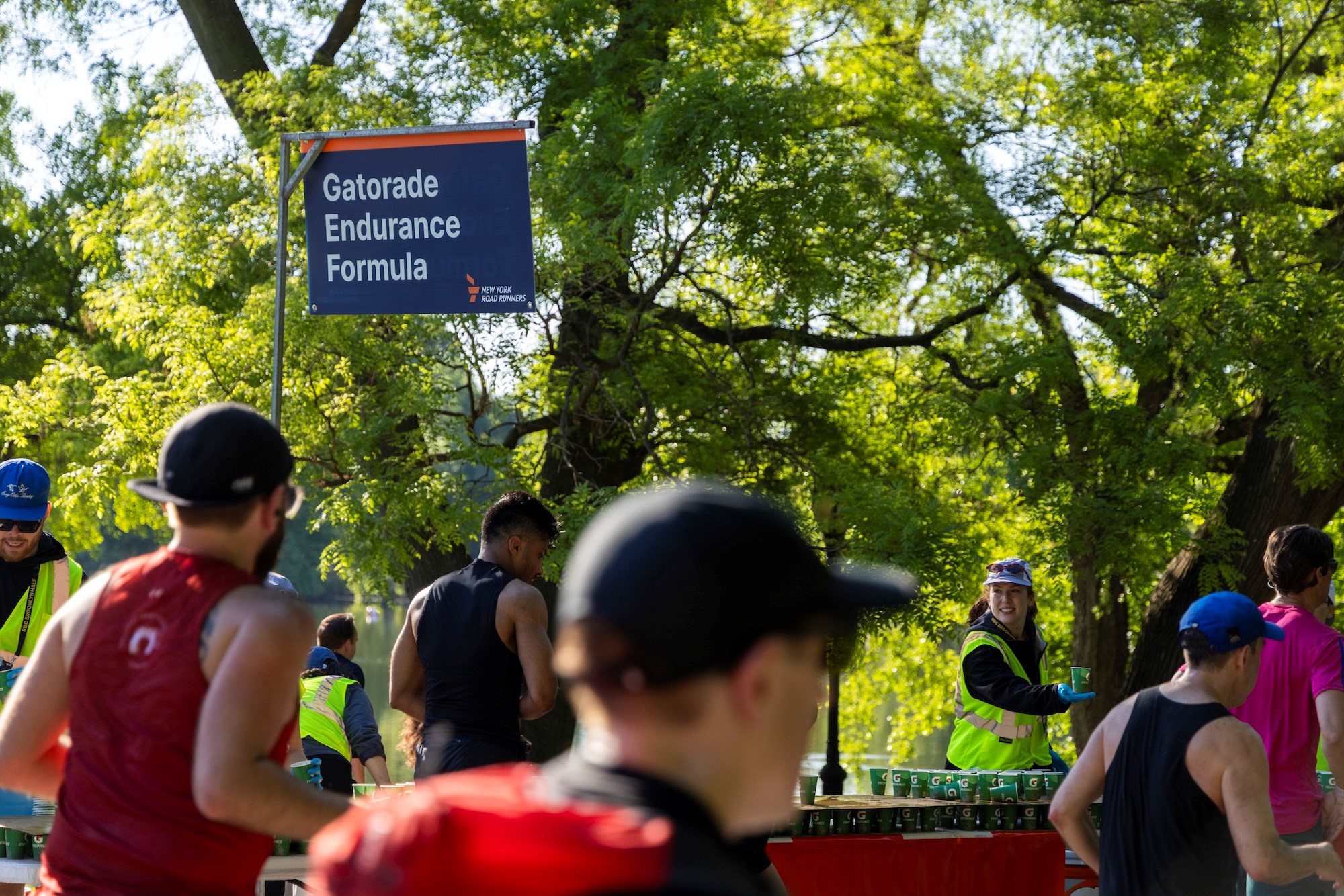 Gatorade at the fluid station at the RBC Brooklyn Half