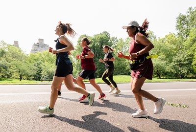 Runners during a Group Training workout.