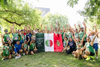 Running For Ayotzinapa 43 run club at the Team Champs race