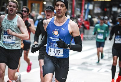 J Solle on the United Airlines NYC Half course.