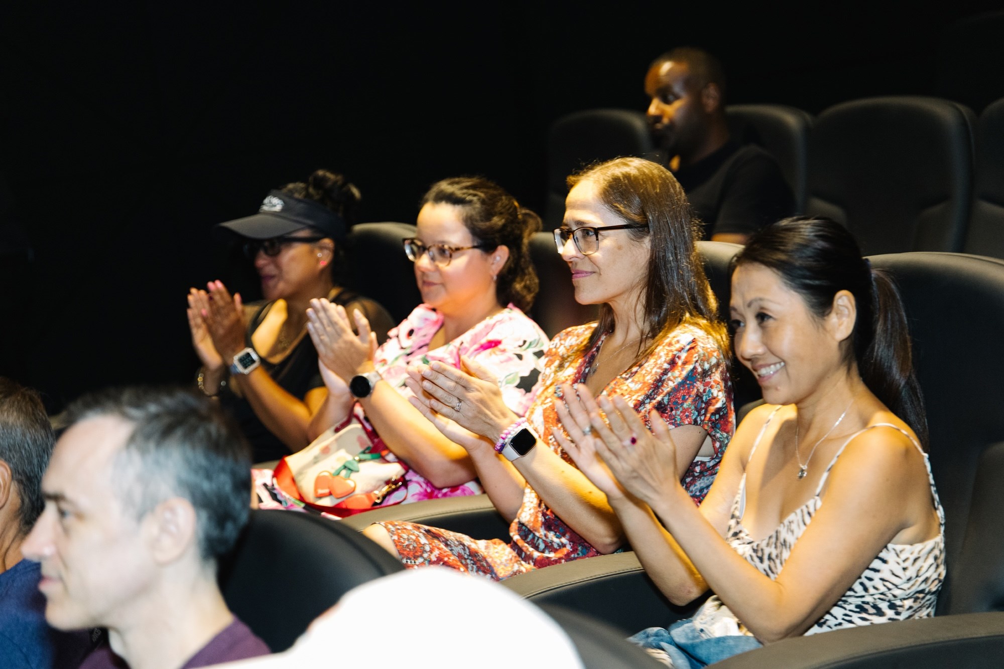 NYRR members at the Dolby Screening Room during Member Week