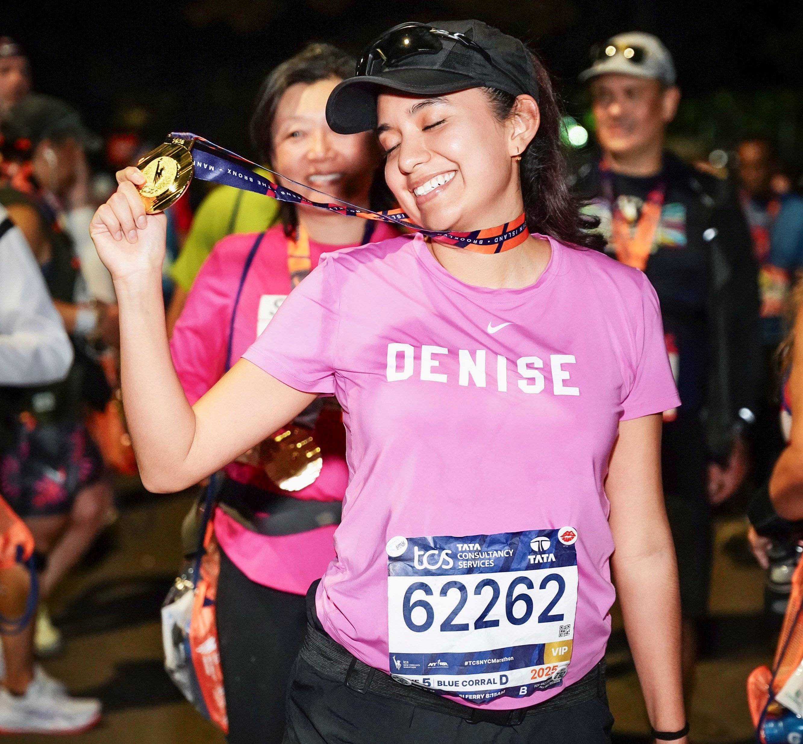 Denise Peralta at the TCS New York City Marathon finish