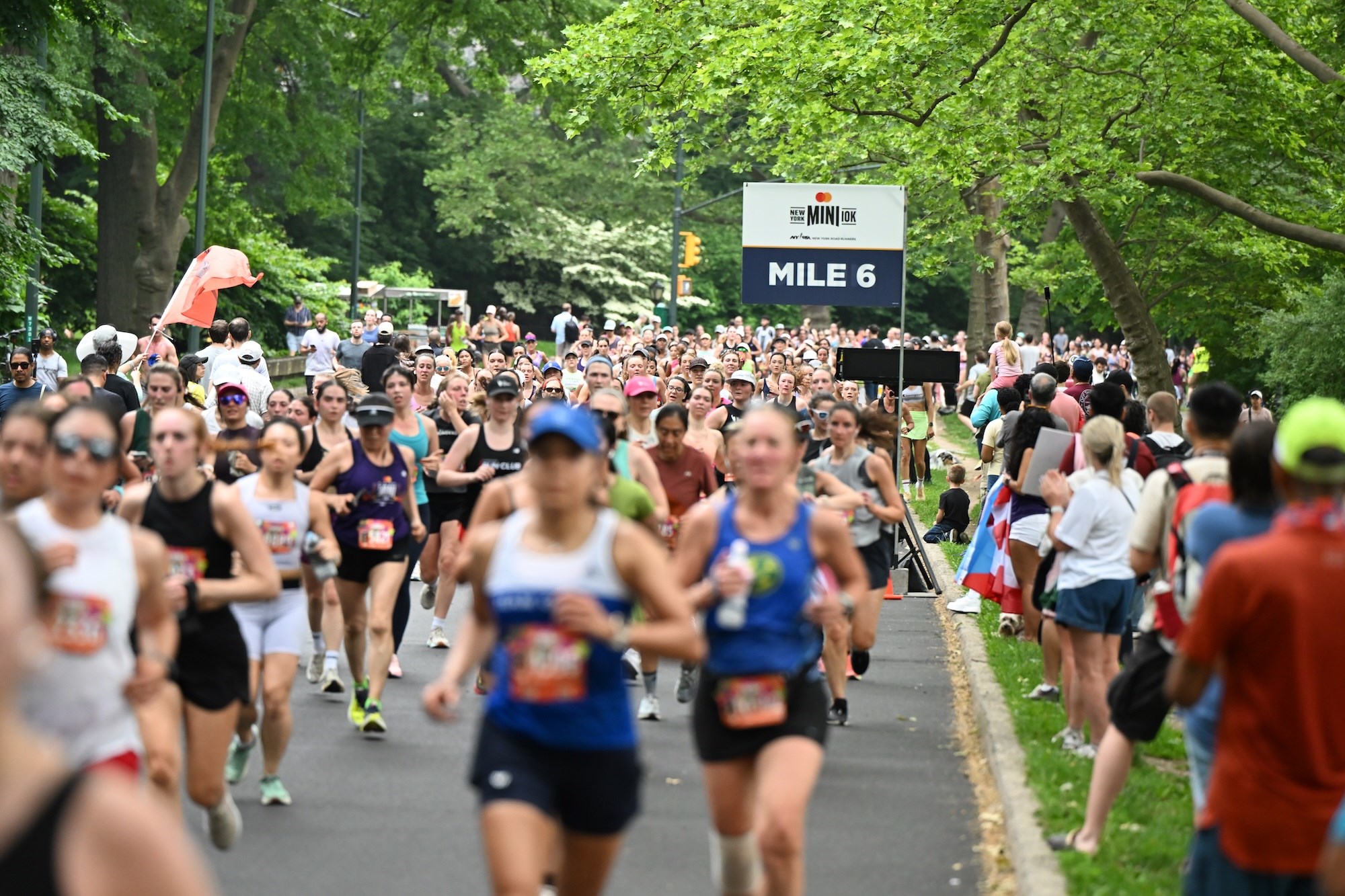 Mastercard New York Mini 10K runners on the course