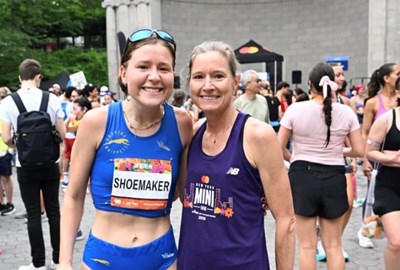Perry and Abigail Shoemaker at the Mastercard New York Mini 10K.