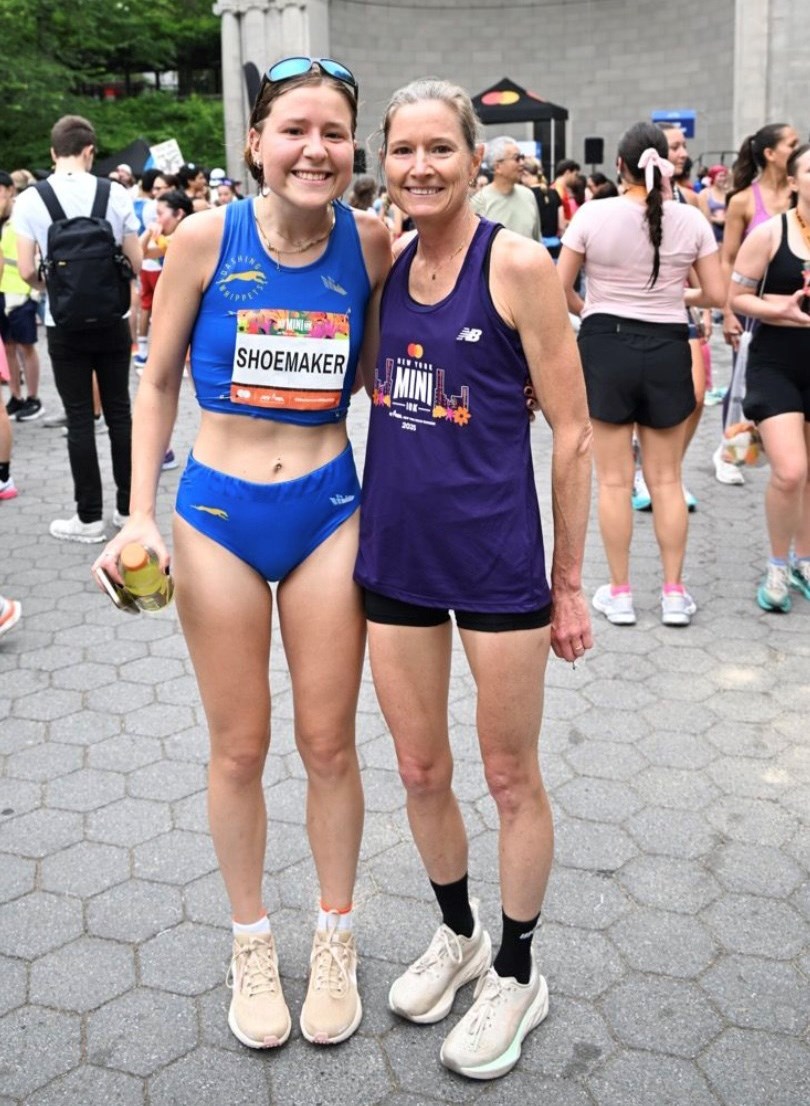 Perry and Abigail Shoemaker at the Mastercard New York Mini 10K.