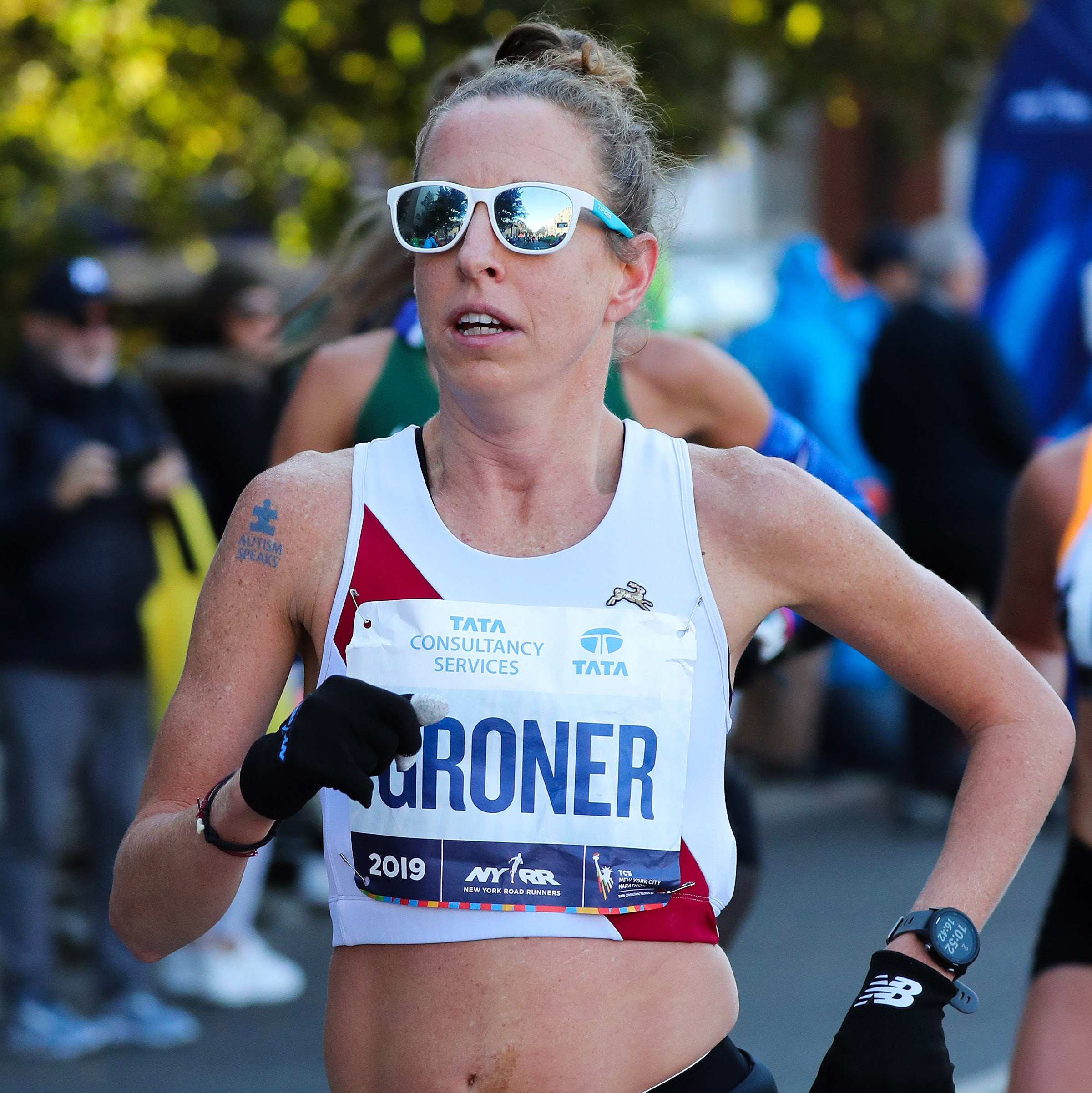 Roberta Groner running 2019 TCS NYC Marathon